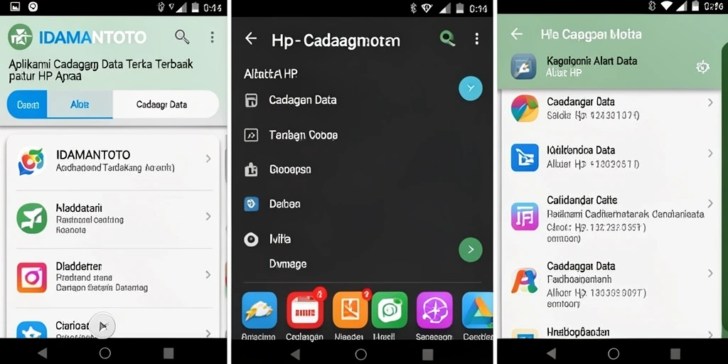 Tampilan antarmuka aplikasi IDAMANTOTO untuk cadangan data yang sederhana dan efisien.