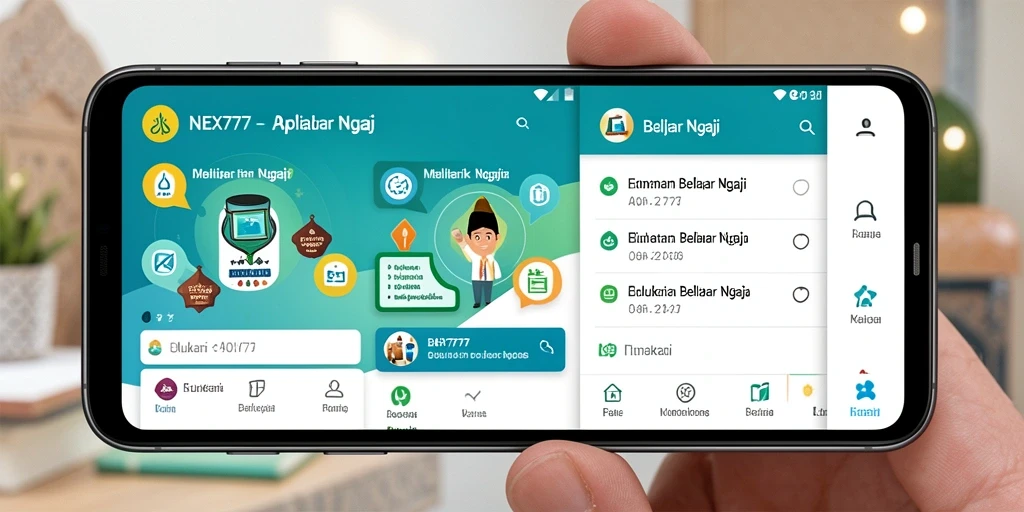 Antarmuka aplikasi NEX777 yang intuitif dan mudah digunakan.