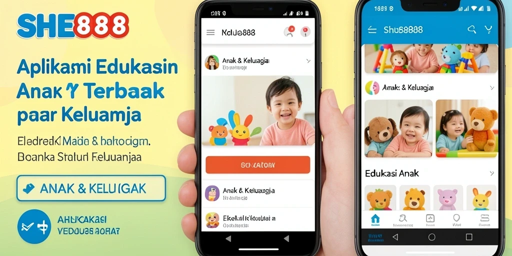 Tampilan antarmuka edukatif yang ceria dan menarik