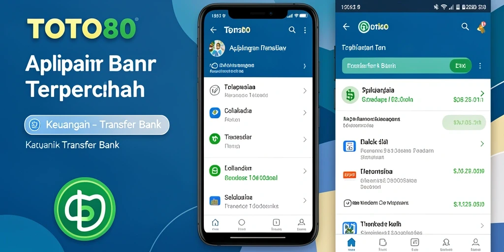 Antarmuka aplikasi TOTO80 untuk transfer bank yang sederhana dan efektif.
