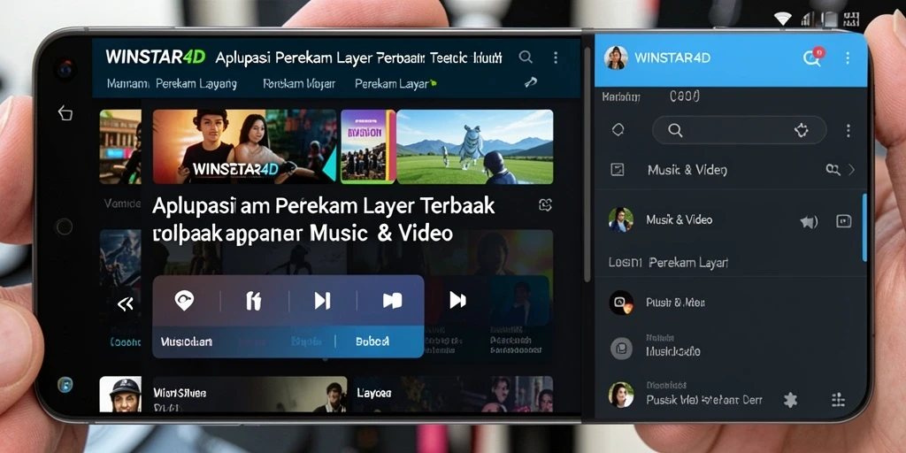 Screenshoot aplikasi WINSTAR4D menampilkan antarmuka perekam layar yang user-friendly.
